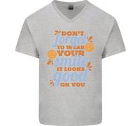 Abbigliamento Il Sorriso Feel Good Happy Joy Love Uomo Scollo A V Cotone T-Shirt
