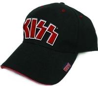 Kiss Red on White Logo Cappello Black