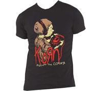 Korn T Shirt Follow The Leader Band Logo Nuovo Ufficiale Unisex Nero Size S