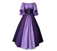 Abbigliamento Medievale per Donna Abbigliamento Rinascimentale Vittoriana Maniche a Tromba Abito Medievale Donna Vintage Abiti Cosplay Gotico da Palazzo Principessa Abito Carnevale Festa Halloween