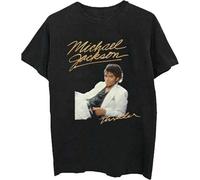 Michael Jackson Maglietta Thriller White Suit Unisex Black 2XL