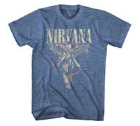 Nirvana In Utero Uomo T-Shirt Blu Screziato M 50% Cotone, 50% Poliestere Regular