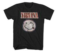 Abbigliamento Nirvana: Rock Off - Distressed Logo (T-Shirt Unisex Tg. M)