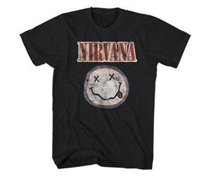 Abbigliamento Nirvana: Rock Off - Distressed Logo (T-Shirt Unisex Tg. M)