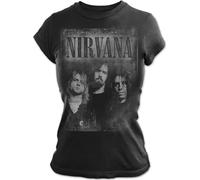 Abbigliamento Nirvana: Rock Off - Faded Faces (T-Shirt Donna Tg. L)