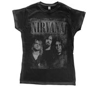 Abbigliamento Nirvana: Rock Off - Faded Faces (T-Shirt Donna Tg. S)