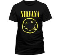 Nirvana T-shirt unisex Flower Sniffin - stampa posteriore - Nero Taglia M