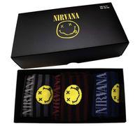 Abbigliamento Nirvana: Rock Off - Smile Stripes (Calzini Unisex Uk Size 7 - 11)