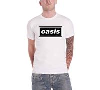 Abbigliamento Oasis: Rock Off - Decca Logo White (T-Shirt Unisex Tg. L)