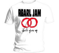 Pearl Jam 'Don't Give Up' (Bianco) T-Shirt - NUOVO E UFFICIALE