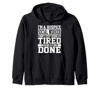 Abbigliamento per assistenti sociali Hospice - Top Funny Workers Design Felpa con Cappuccio