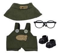 Abbigliamento per bambola, 17 cm, L-BB, in peluche, abbigliamento per bambole, set di accessori per il fai da te, regalo per bambini 1# esercito