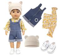 Abbigliamento per bambole da 14 a 17 pollici, con cinturino, per scarpe, cappelli, abbigliamento compatibile con 35 - 43 cm New Born Baby Bambole Regalo di compleanno