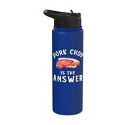 Abbigliamento per braciole di maiale - design carino e divertente per amanti delle braciole Stainless Steel Insulated Water Bottle