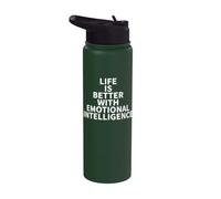 Abbigliamento per l'intelligenza emotiva - Design unico per gli amanti dell'EI Stainless Steel Insulated Water Bottle