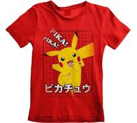 Pokémon Pikachu - Pika, Pika! Bambino T-Shirt Rosso 122/128 100% Cotone