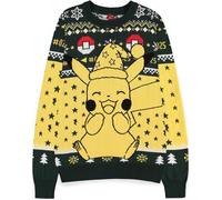 Difuzed Christmas Jumper Pikachu Pokémon Jersey Giallo 2XL