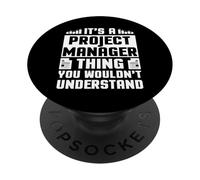 Abbigliamento Project Manager - Design divertente per manager di novità PopSockets PopGrip Adesivo