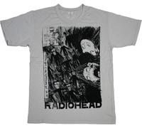 Radiohead T Shirt Scribble Band Logo Nuovo Ufficiale Uomo Grigio Size L