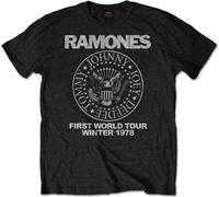 Ramones - T-Shirt # L Black Unisex # First World Tour 1978