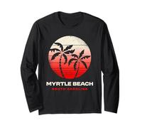 Abbigliamento retrò da Tramonto a Myrtle Beach South Carolina Maglia a Manica