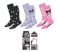 Abbigliamento Set Calzini 3 Piaces Hello Kitty Kuromi Tg. 36/43