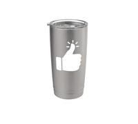 Abbigliamento simpatico con pollice in su, divertente e carino come un bottone Bicchiere termico in acciaio inox doppia parete