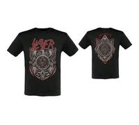 Abbigliamento Slayer: Rock Off - Medal 2013/2014 Dates Ex-Tour With Back Print (