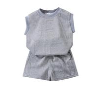 Abbigliamento Sportivo per Bambini,Body Estiva Neonato Outfit Set Vestiti Bambino Coordinati T-Shirt Maniche Corte Ricamate Short Elastici Vita Alta Idee Regalo Nascita