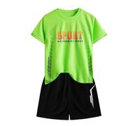 Abbigliamento Sportivo per Bambini Completo Estivo Bambino Outfit Neonato Set Bimbo Completini e Coordinati Gentiluomo T-Shirt Maniche Corte Ricamate Design Regalo Festivo Taglie da 6 a 14 an