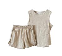 Abbigliamento Sportivo per Bambini Completo Estivo Bambino Outfit Neonato Set Estate con Tenere e Simpatiche Fantasie Short Elastici Vita Alta Taglie da 6 a 14 Anni