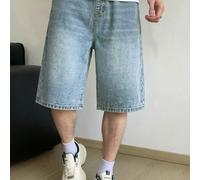 Abbigliamento streetwear versatile e alla moda per adolescenti, stile Y2K vintage e cool, mix and match, pantaloncini in denim con vita elastica e tasche, adatti per l'uso quotidiano in estate e prima
