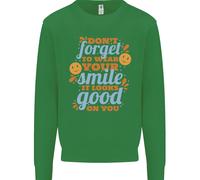 Abbigliamento Tuo Sorriso Feel Good Happy Joy Love Bambini Felpa Maglione
