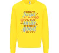 Abbigliamento Tuo Sorriso Feel Good Happy Joy Love Bambini Felpa Maglione
