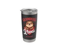 Abbigliamento umoristico Groundhogs Loves No Shadows Bicchiere termico in acciaio inox doppia parete