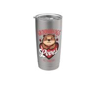 Abbigliamento umoristico Groundhogs Loves No Shadows Bicchiere termico in acciaio inox doppia parete