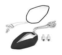 Abbina specchi retrovisori di motocicletta universale 8 mm 10 mm per manubrio, specchietti motociclisti Specchio laterale posteriore per scooter (Rosso) (Giallo) (Blu) (Nero) (Silver White)