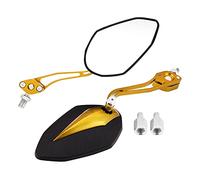 Abbina specchi retrovisori di motocicletta universale 8 mm 10 mm per manubrio, specchietti motociclisti Specchio laterale posteriore per scooter (Rosso) (Giallo)