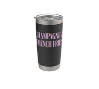 Abbinamento cibo-vino con champagne e patatine fritte Bicchiere termico in acciaio inox doppia parete