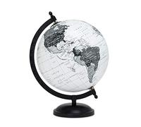 Abbott Collection 57-LATITUDE-19 - Mappamondo decorativo rotante, misura piccola, 28 cm, colore: Grigio/Nero