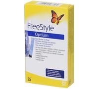 Abbott, Freestyle Abbott Optium Strisce Per Il Controllo Della Glicemia, Giallo, Confezione Da, Viola, 25 Strisce