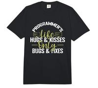 Abbracci di Vita del Programmatore & Baci Solo Bug & Correzioni Comfort Colors Adult Heavyweight T-Shirt