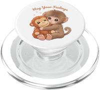 Abbraccia i tuoi sentimenti, scimmietta carina PopSockets PopGrip per MagSafe