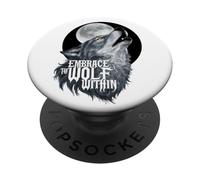 Abbraccia il lupo dentro - Wolf Dog Therian Theta Delta PopSockets PopGrip Adesivo