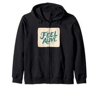 Abbraccia il momento con questo discorso Feel Alive Felpa con Cappuccio