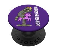 Abbraccia il raccoon meh -ment divertente sopraffatto PopSockets PopGrip Adesivo