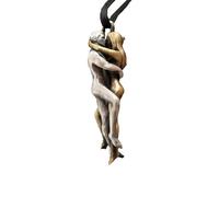 Abbraccia la collana con ciondolo eternità, collana con ciondolo abbracciante per coppie di moda, collana abbraccio per uomini e donne, collana in acciaio inossidabile La storia di due amanti (1PC)