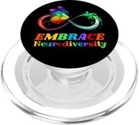 Abbraccia la neurodiversità arcobaleno infinito farfalla autismo ASD PopSockets PopGrip per MagSafe