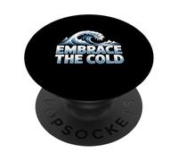 Abbraccia la terapia del bagno di ghiaccio a immersione fredda per il nuoto invernale PopSockets PopGrip Adesivo