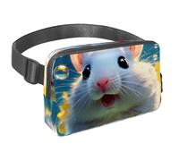 Abbraccia l'avventura con la nostra borsa a tracolla, perfetta per viaggi, corsa e attività all'aperto, adorabile criceto nuota sott'acqua, Multicolore#07, 1.5x9.0x5.9in/4x23x15cm